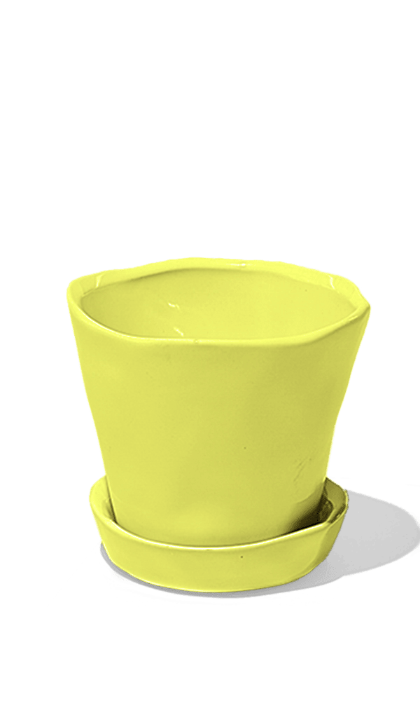 Tika Pot & Saucer | 3 inch - Chive Ceramics Studio - Pots - Chive Ceramics Studio