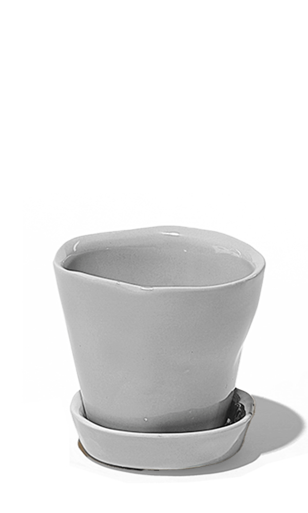 Tika Ceramic Pot & Saucer Set With Drainage - Chive Ceramics Studio - Pots - Chive Ceramics Studio