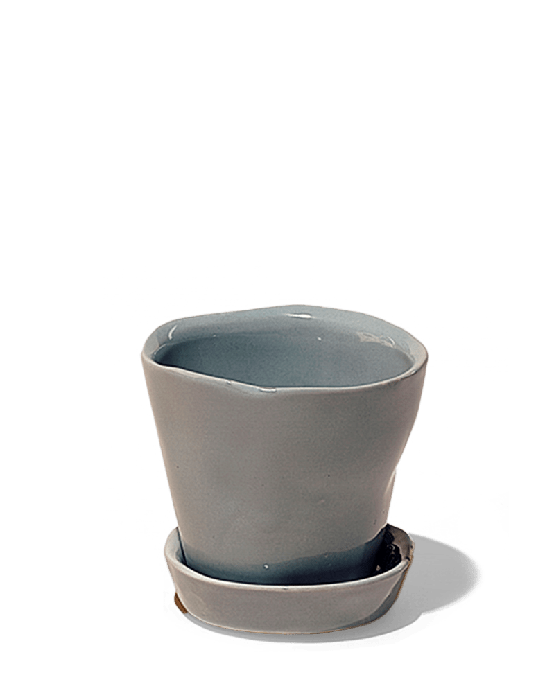 Tika Ceramic Pot & Saucer Set With Drainage - Chive Ceramics Studio - Pots - Chive Ceramics Studio