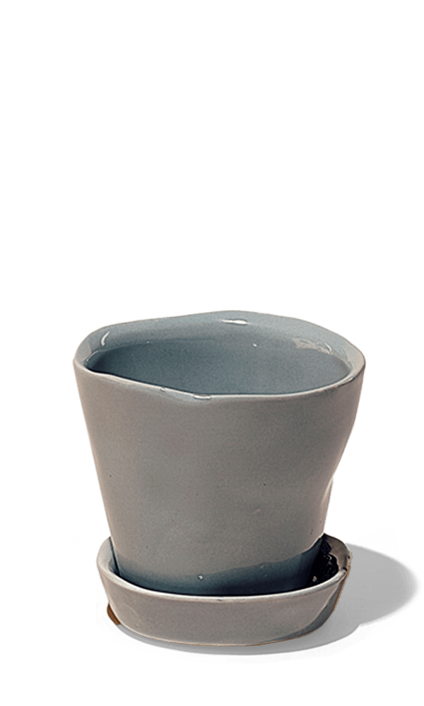 Tika Ceramic Pot & Saucer Set With Drainage - Chive Ceramics Studio - Pots - Chive Ceramics Studio