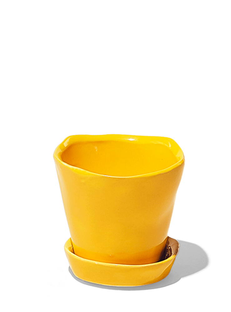 Tika Ceramic Pot & Saucer Set With Drainage - Chive Ceramics Studio - Pots - Chive Ceramics Studio