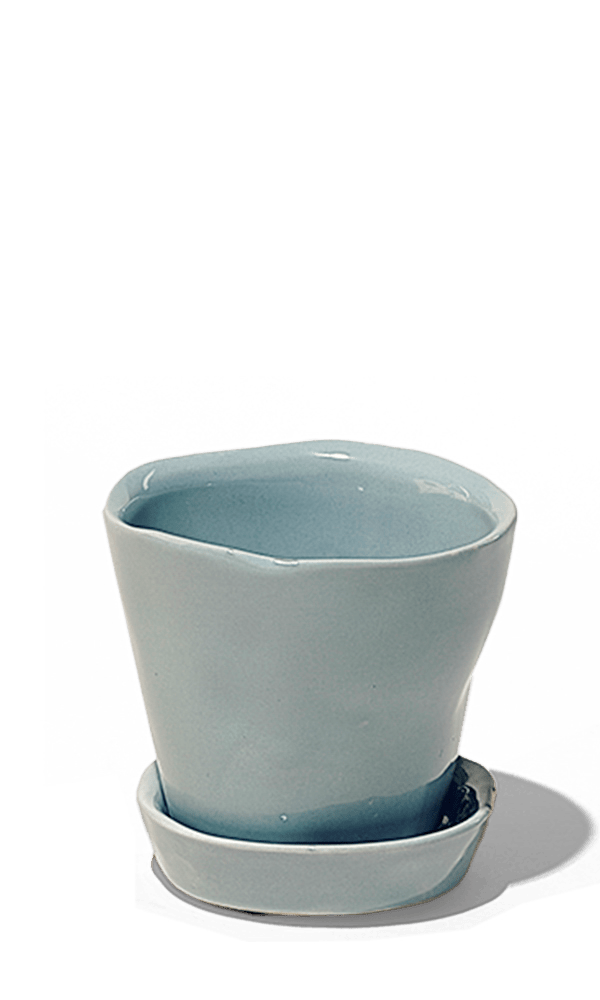 Tika Ceramic Pot & Saucer Set With Drainage - Chive Ceramics Studio - Pots - Chive Ceramics Studio