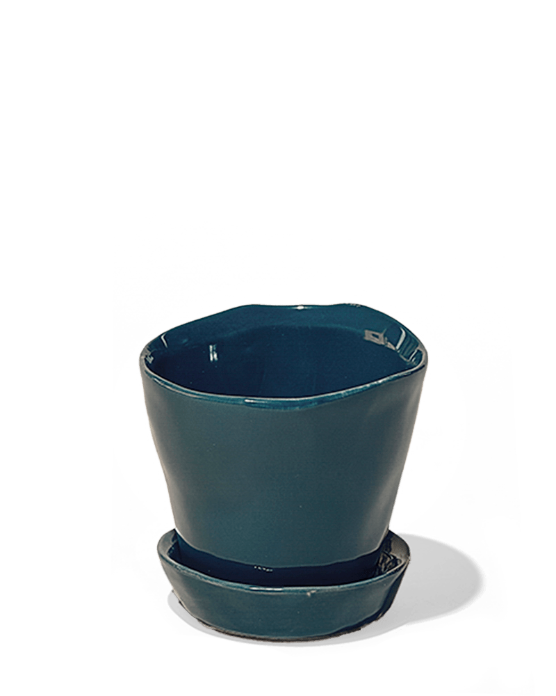 Tika Ceramic Pot & Saucer Set With Drainage - Chive Ceramics Studio - Pots - Chive Ceramics Studio