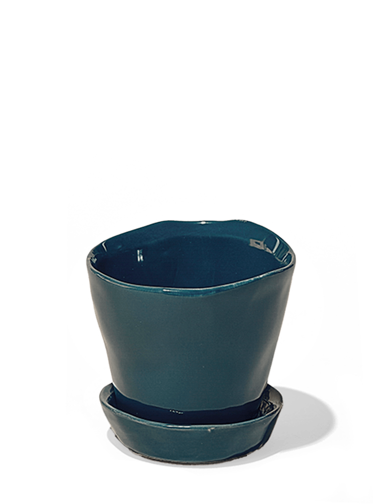 Tika Ceramic Pot & Saucer Set With Drainage - Chive Ceramics Studio - Pots - Chive Ceramics Studio