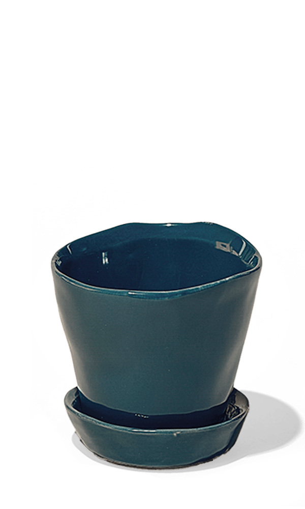 Tika Ceramic Pot & Saucer Set With Drainage - Chive Ceramics Studio - Pots - Chive Ceramics Studio