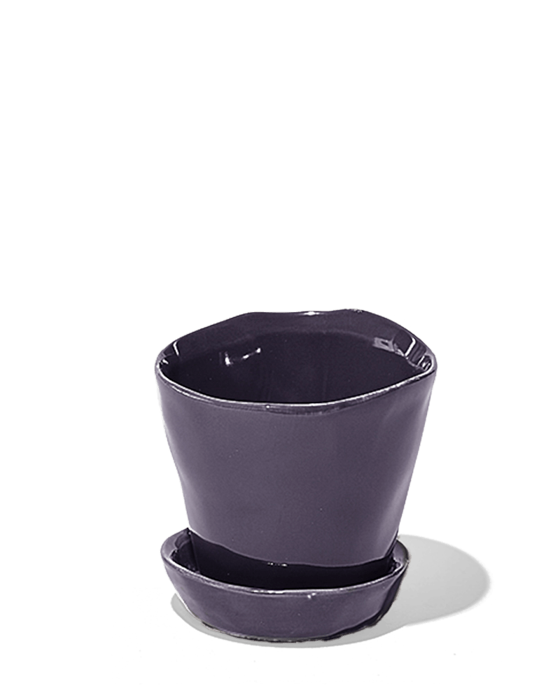 Tika Ceramic Pot & Saucer Set With Drainage - Chive Ceramics Studio - Pots - Chive Ceramics Studio