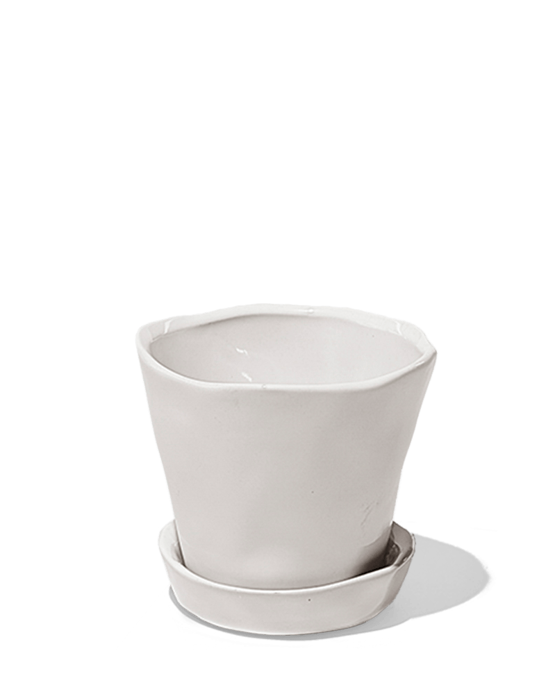 Tika Ceramic Pot & Saucer Set With Drainage - Chive Ceramics Studio - Pots - Chive Ceramics Studio