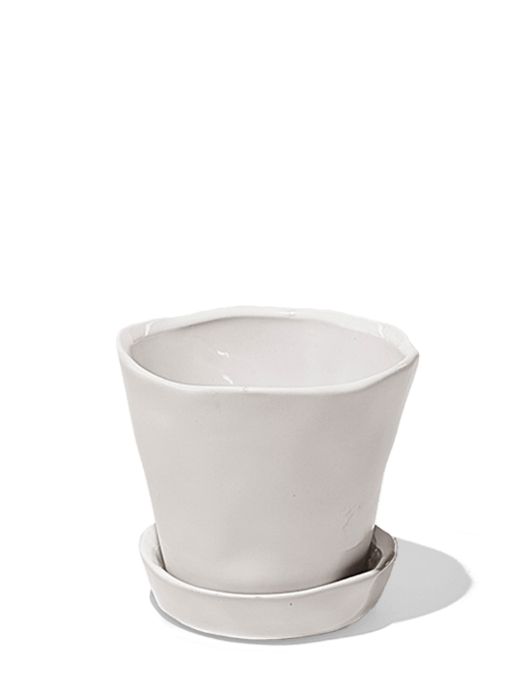 Tika Ceramic Pot & Saucer Set With Drainage - Chive Ceramics Studio - Pots - Chive Ceramics Studio