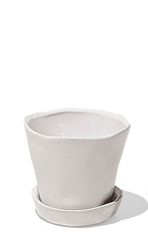 Tika Ceramic Pot & Saucer Set With Drainage - Chive Ceramics Studio - Pots - Chive Ceramics Studio