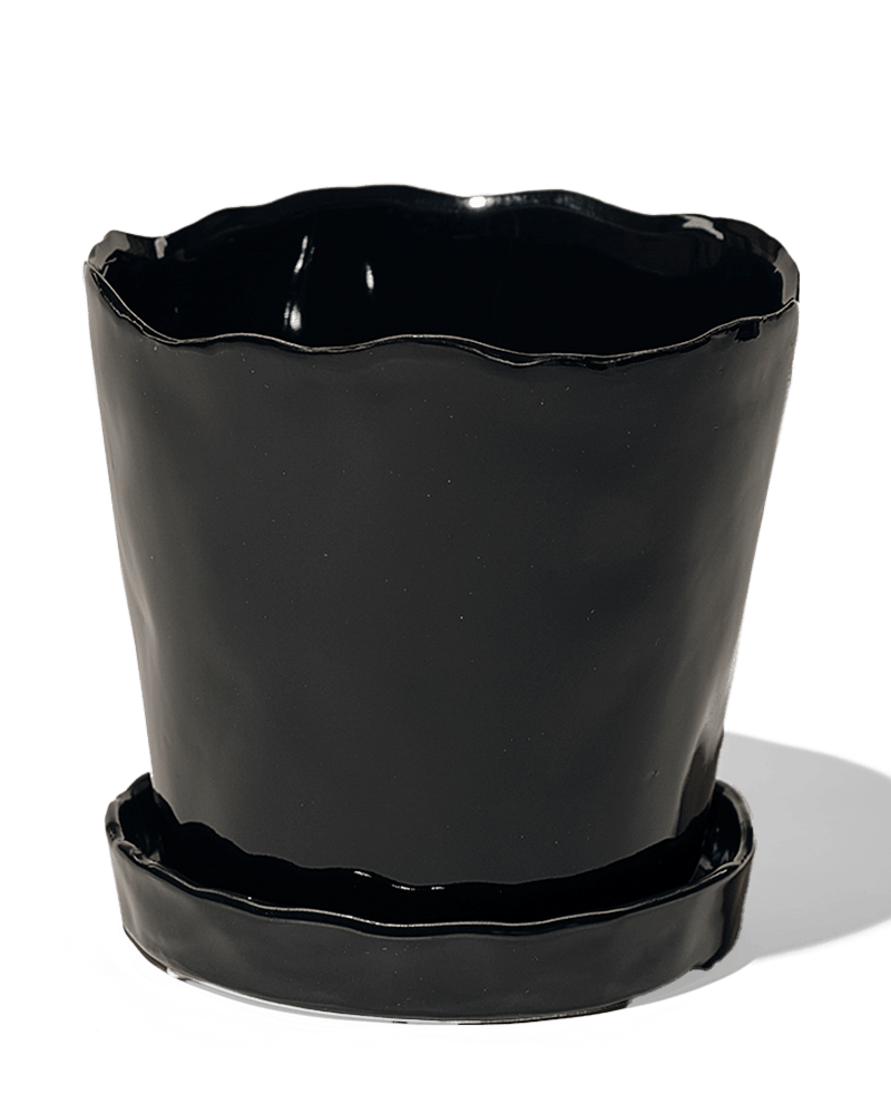 Tika Ceramic Pot & Saucer Set With Drainage - Chive Ceramics Studio - Pots - Chive Ceramics Studio