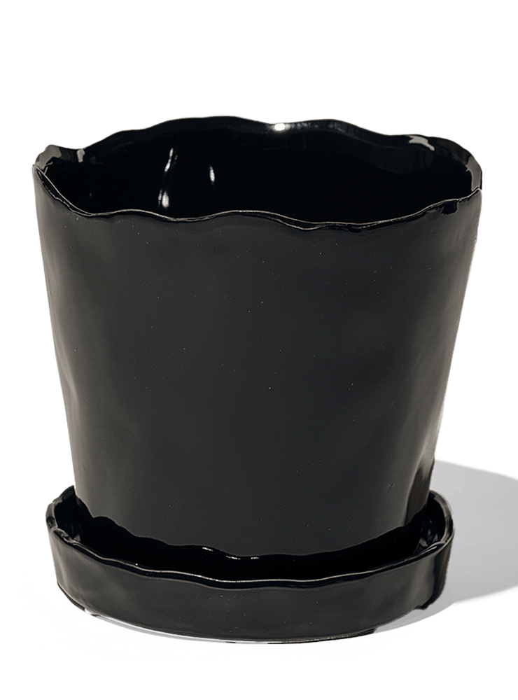 Tika Ceramic Pot & Saucer Set With Drainage - Chive Ceramics Studio - Pots - Chive Ceramics Studio