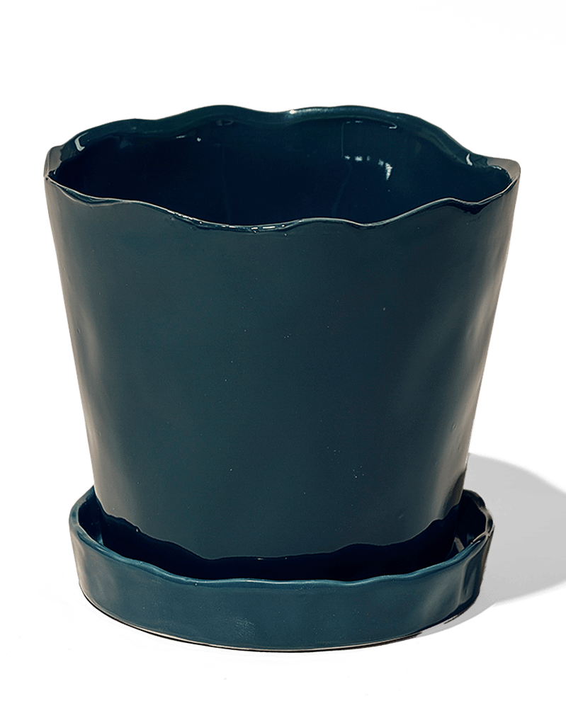 Tika Ceramic Pot & Saucer Set With Drainage - Chive Ceramics Studio - Pots - Chive Ceramics Studio