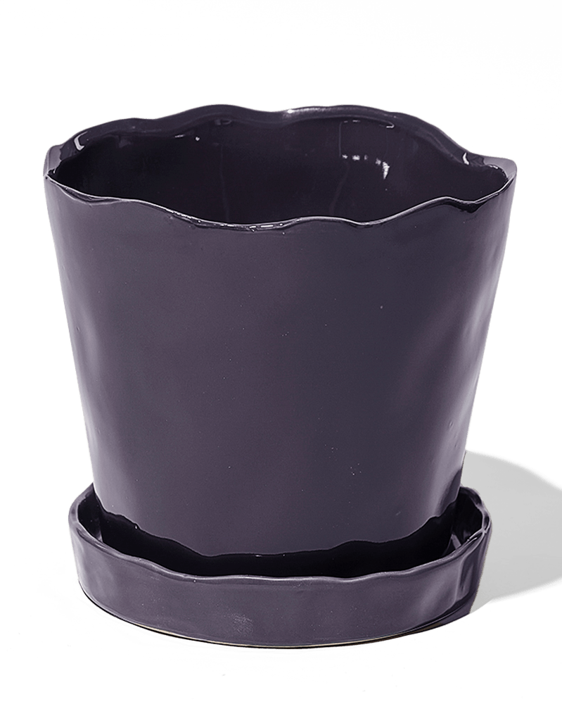 Tika Ceramic Pot & Saucer Set With Drainage - Chive Ceramics Studio - Pots - Chive Ceramics Studio