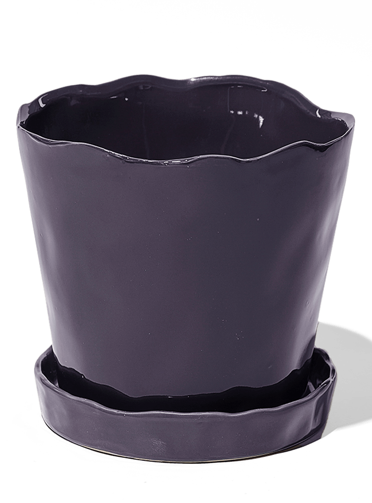 Tika Ceramic Pot & Saucer Set With Drainage - Chive Ceramics Studio - Pots - Chive Ceramics Studio