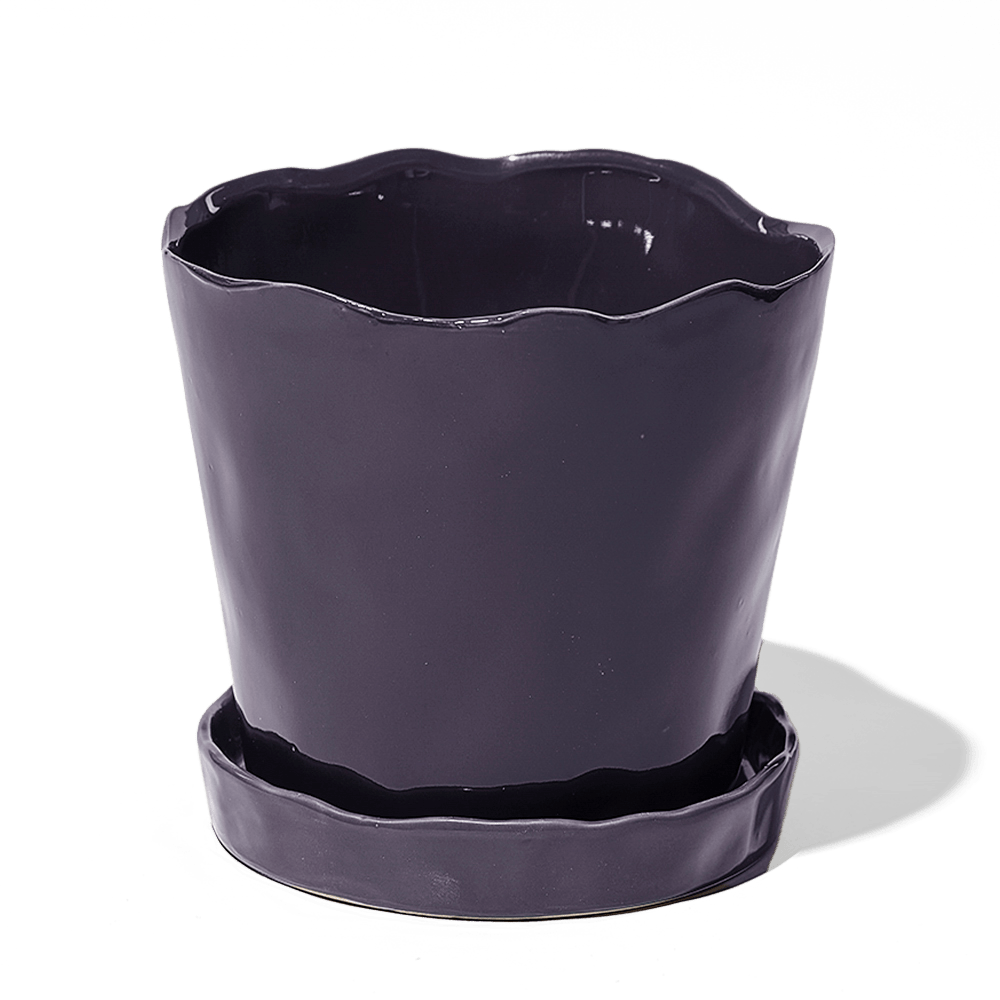 Tika Ceramic Pot & Saucer Set With Drainage - Chive Ceramics Studio - Pots - Chive Ceramics Studio