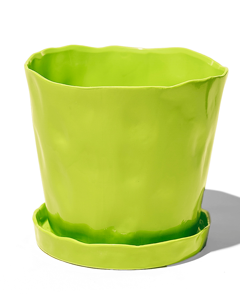 Tika Ceramic Pot & Saucer Set With Drainage - Chive Ceramics Studio - Pots - Chive Ceramics Studio