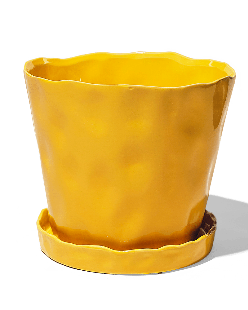 Tika Ceramic Pot & Saucer Set With Drainage - Chive Ceramics Studio - Pots - Chive Ceramics Studio