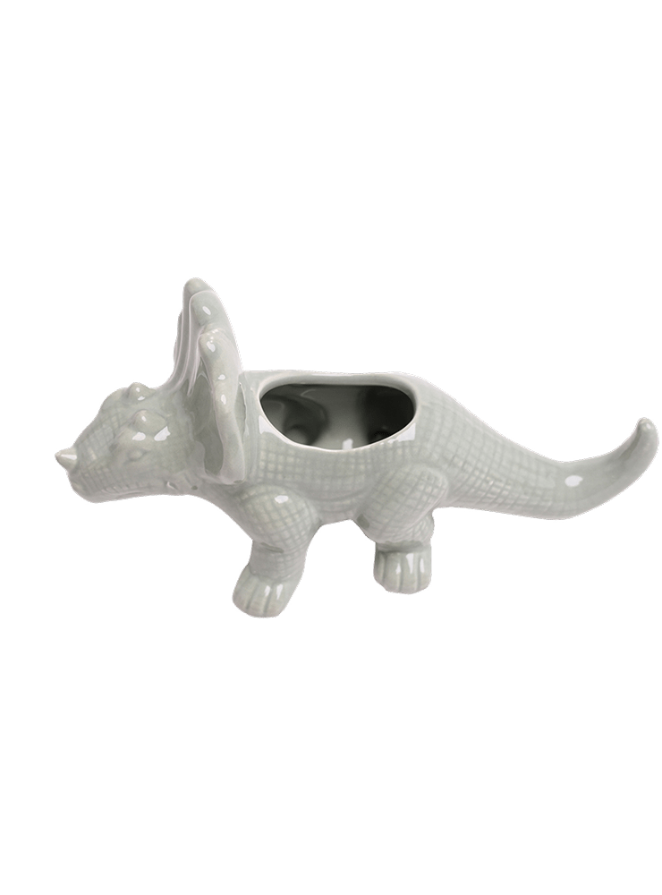 Triceratops Ceramic Indoor Plant Pot for Succulents - Chive Ceramics Studio - Pots - Chive Ceramics Studio