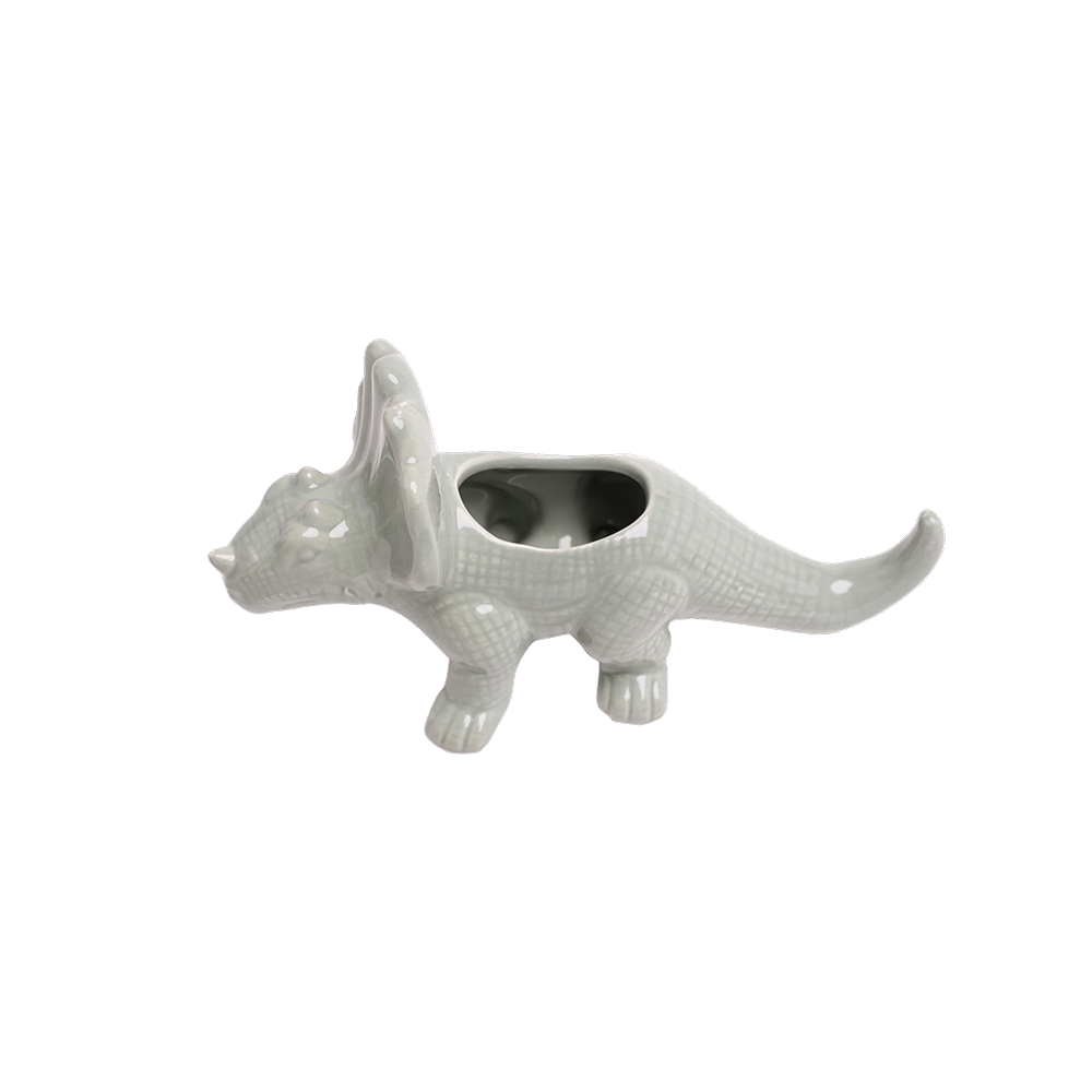 Triceratops Ceramic Indoor Plant Pot for Succulents - Chive Ceramics Studio - Pots - Chive Ceramics Studio