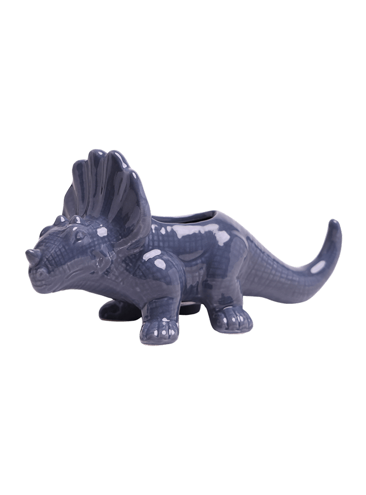 Triceratops Ceramic Indoor Plant Pot for Succulents - Chive Ceramics Studio - Pots - Chive Ceramics Studio