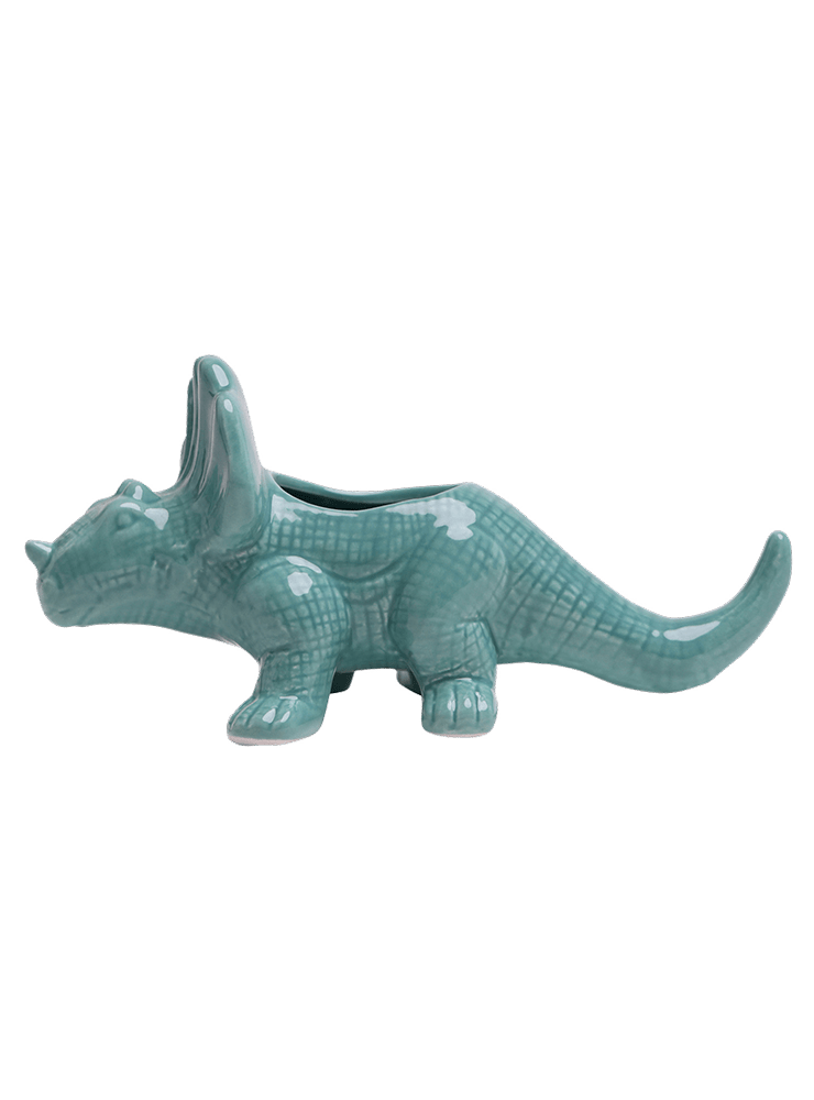 Triceratops Ceramic Indoor Plant Pot for Succulents - Chive Ceramics Studio - Pots - Chive Ceramics Studio