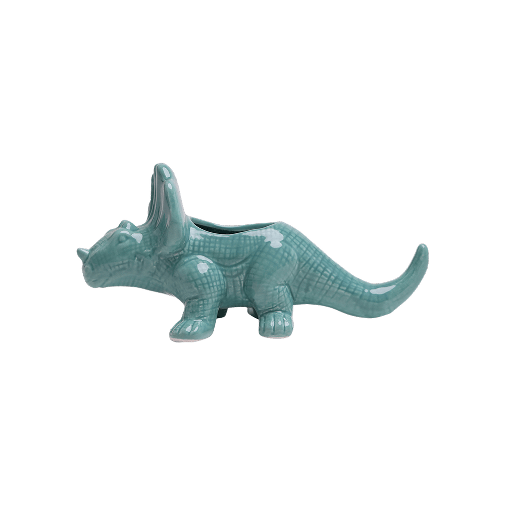 Triceratops Ceramic Indoor Plant Pot for Succulents - Chive Ceramics Studio - Pots - Chive Ceramics Studio