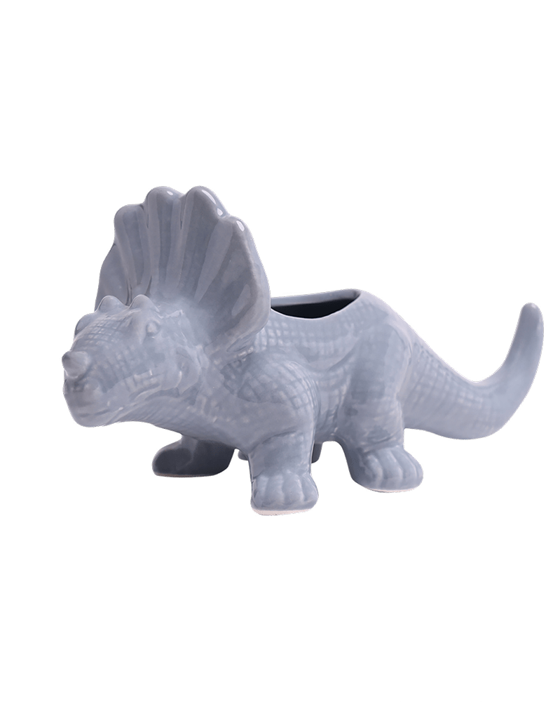 Triceratops Ceramic Indoor Plant Pot for Succulents - Chive Ceramics Studio - Pots - Chive Ceramics Studio