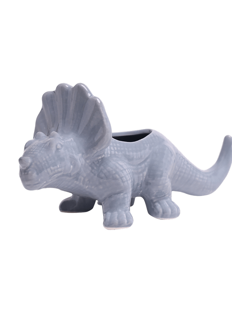 Triceratops Ceramic Indoor Plant Pot for Succulents - Chive Ceramics Studio - Pots - Chive Ceramics Studio