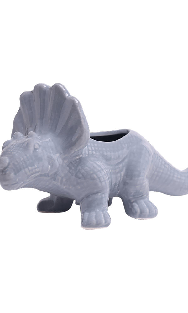 Triceratops Ceramic Indoor Plant Pot for Succulents - Chive Ceramics Studio - Pots - Chive Ceramics Studio