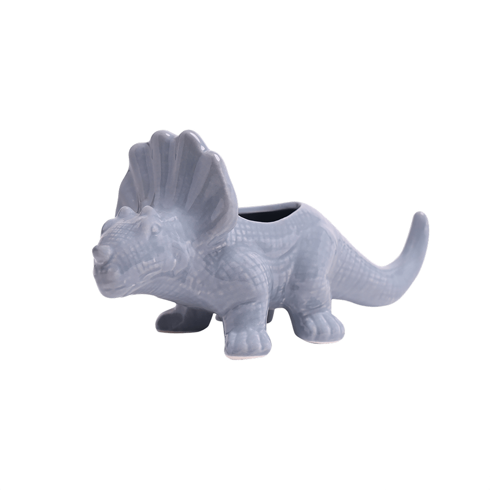 Triceratops Ceramic Indoor Plant Pot for Succulents - Chive Ceramics Studio - Pots - Chive Ceramics Studio