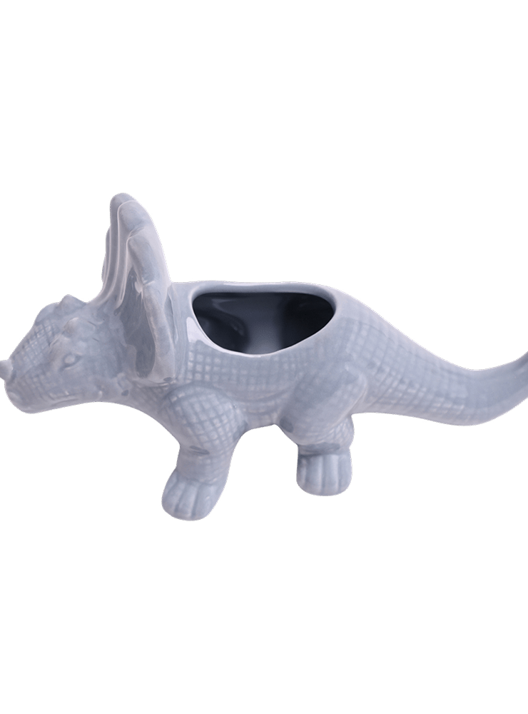 Triceratops Ceramic Indoor Plant Pot for Succulents - Chive Ceramics Studio - Pots - Chive Ceramics Studio
