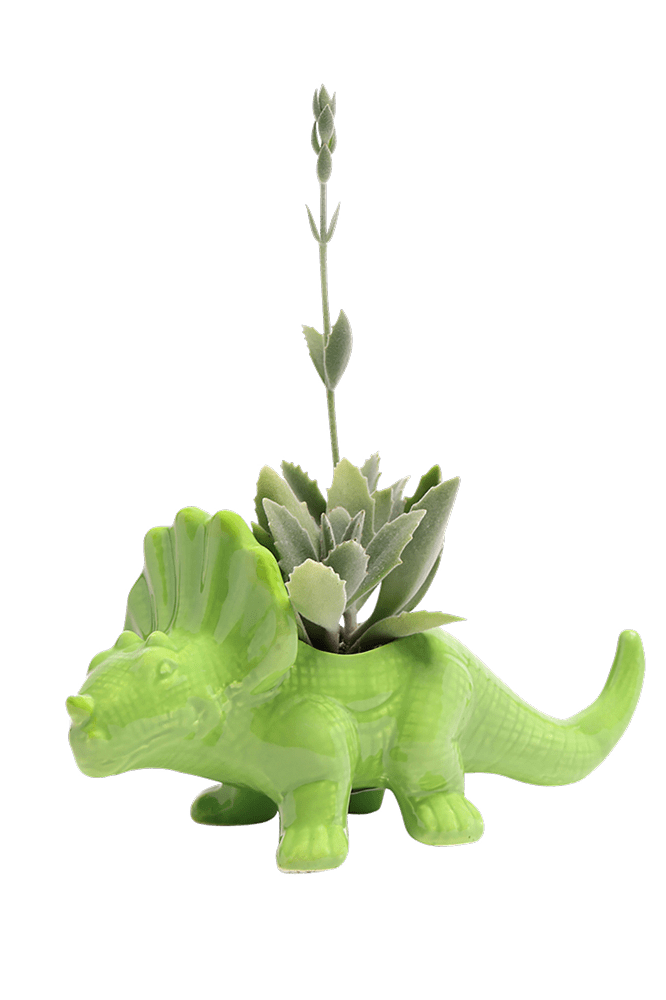 Triceratops Ceramic Indoor Plant Pot for Succulents - Chive Ceramics Studio - Pots - Chive Ceramics Studio