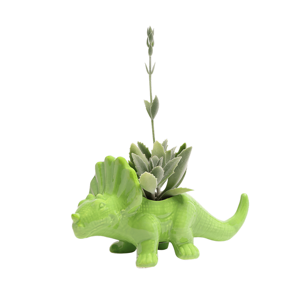 Triceratops Ceramic Indoor Plant Pot for Succulents - Chive Ceramics Studio - Pots - Chive Ceramics Studio