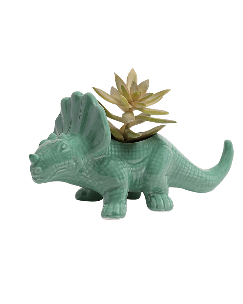 Triceratops Ceramic Indoor Plant Pot for Succulents - Chive Ceramics Studio - Pots - Chive Ceramics Studio