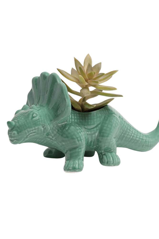 Triceratops Ceramic Indoor Plant Pot for Succulents - Chive Ceramics Studio - Pots - Chive Ceramics Studio