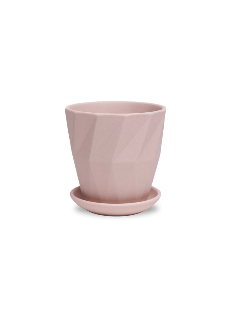 Virago 3.5" Porcelain Pot With Drainage Hole And Saucer - Chive Ceramics Studio - Pots - Chive Ceramics Studio