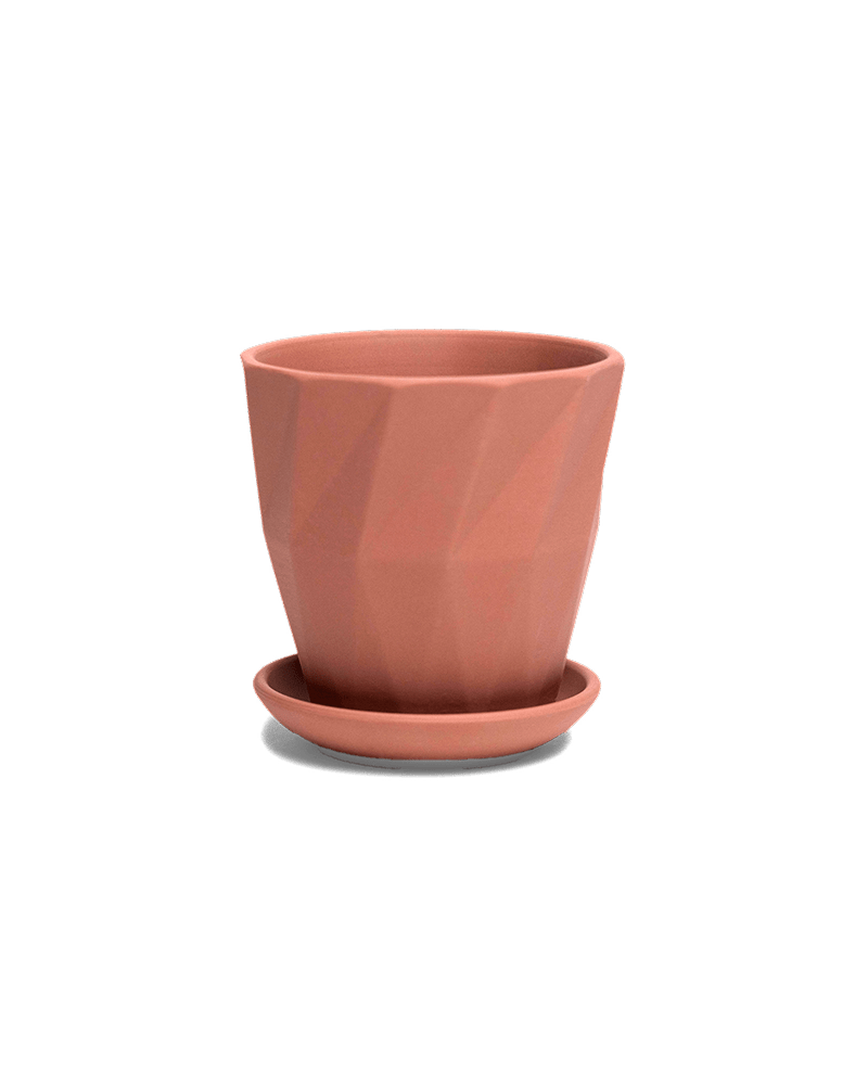 Virago 3.5" Porcelain Pot With Drainage Hole And Saucer - Chive Ceramics Studio - Pots - Chive Ceramics Studio