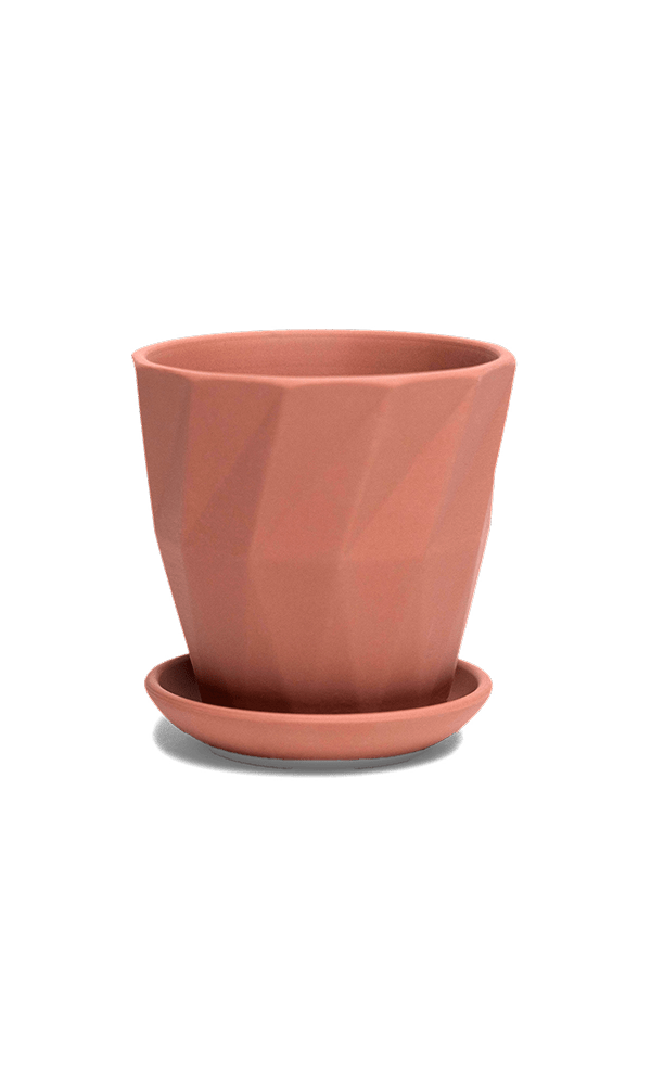 Virago 3.5" Porcelain Pot With Drainage Hole And Saucer - Chive Ceramics Studio - Pots - Chive Ceramics Studio