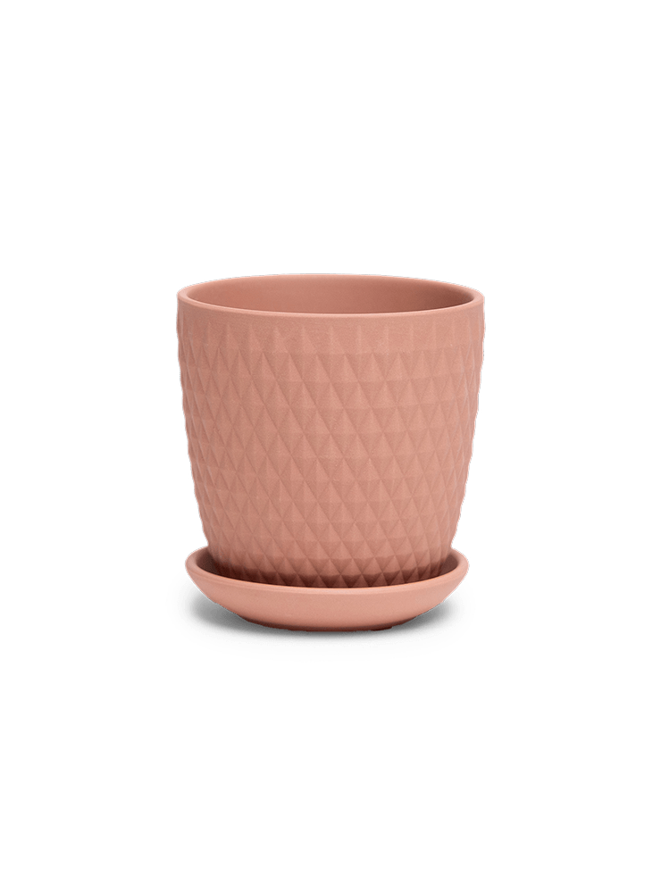 Virago 3.5" Porcelain Pot With Drainage Hole And Saucer - Chive Ceramics Studio - Pots - Chive Ceramics Studio