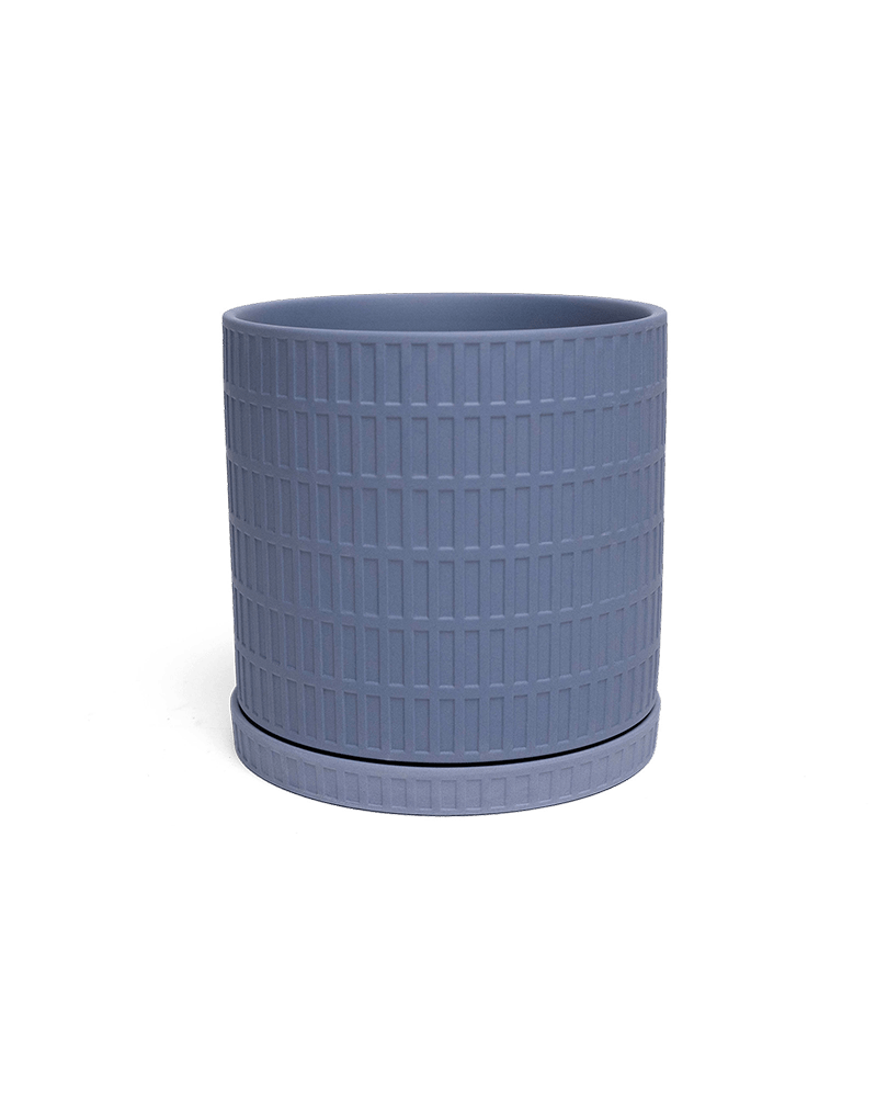 Virago Porcelain Large Indoor Pot With Drainage Hole And Saucer - Chive Ceramics Studio - Pots - Chive US