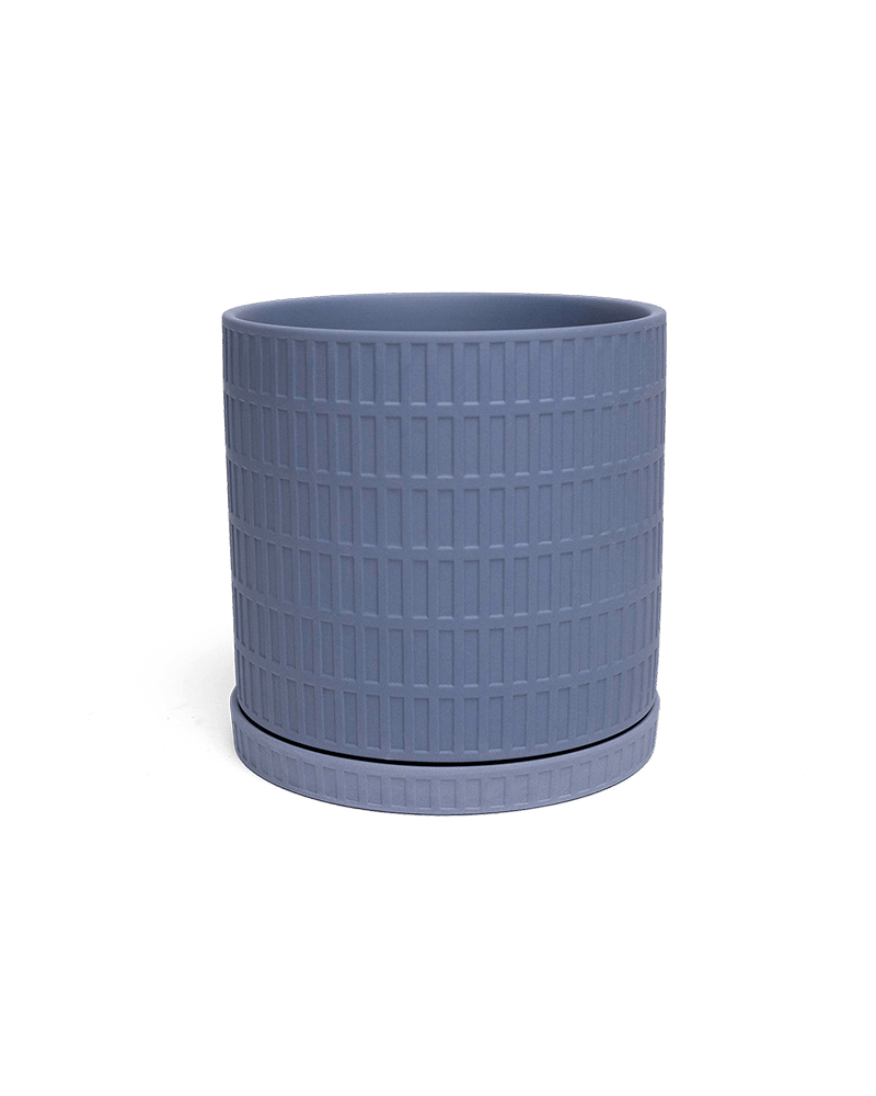 Virago Porcelain Large Indoor Pot With Drainage Hole And Saucer - Chive Ceramics Studio - Pots - Chive US