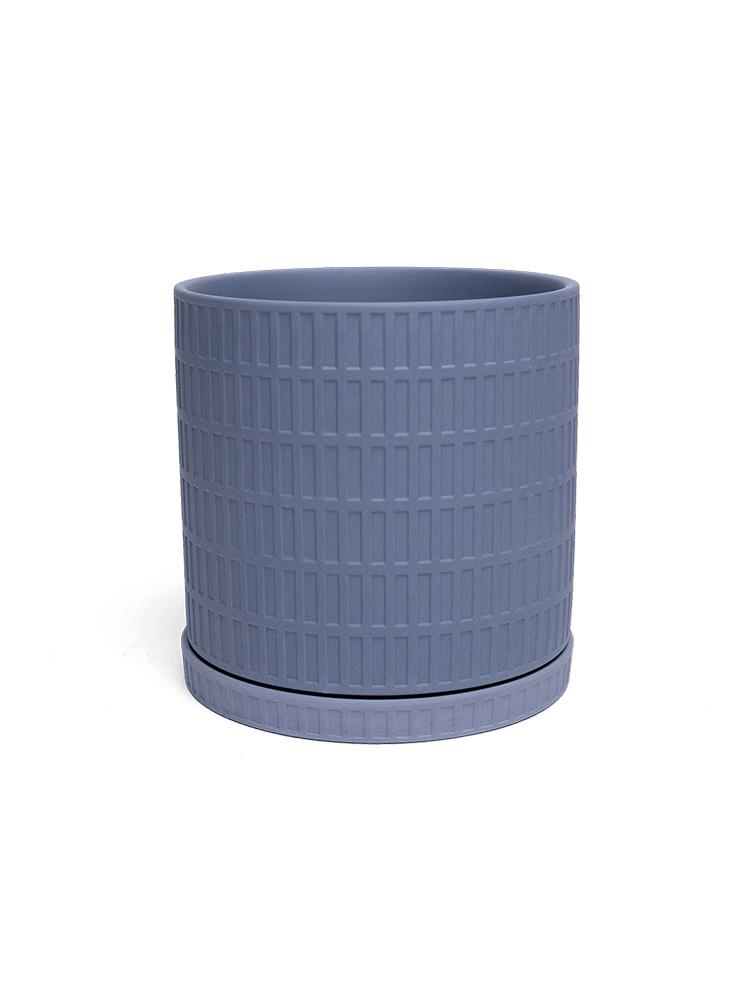 Virago Porcelain Large Indoor Pot With Drainage Hole And Saucer - Chive Ceramics Studio - Pots - Chive US