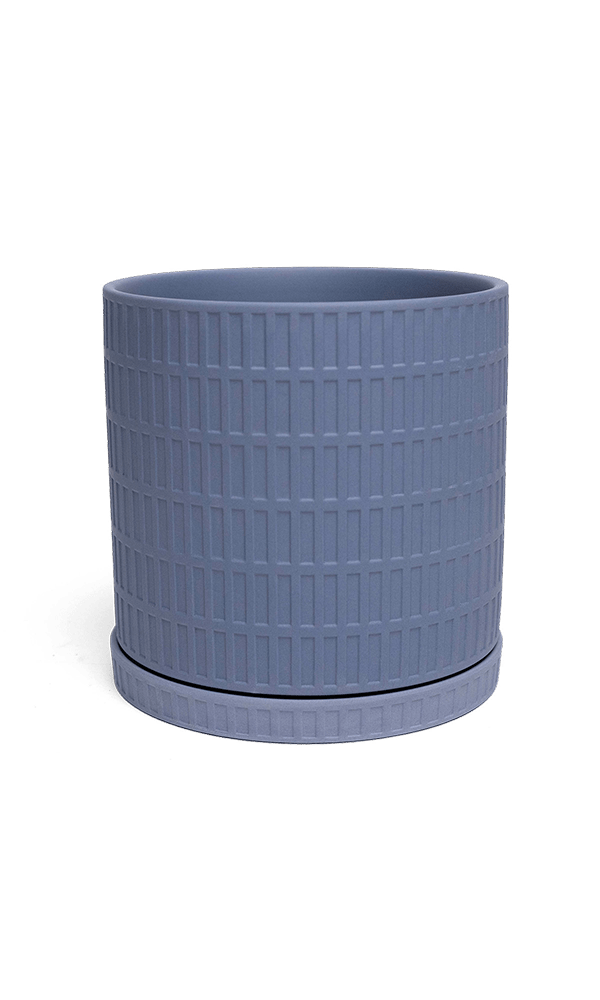 Virago Porcelain Large Indoor Pot With Drainage Hole And Saucer - Chive Ceramics Studio - Pots - Chive US