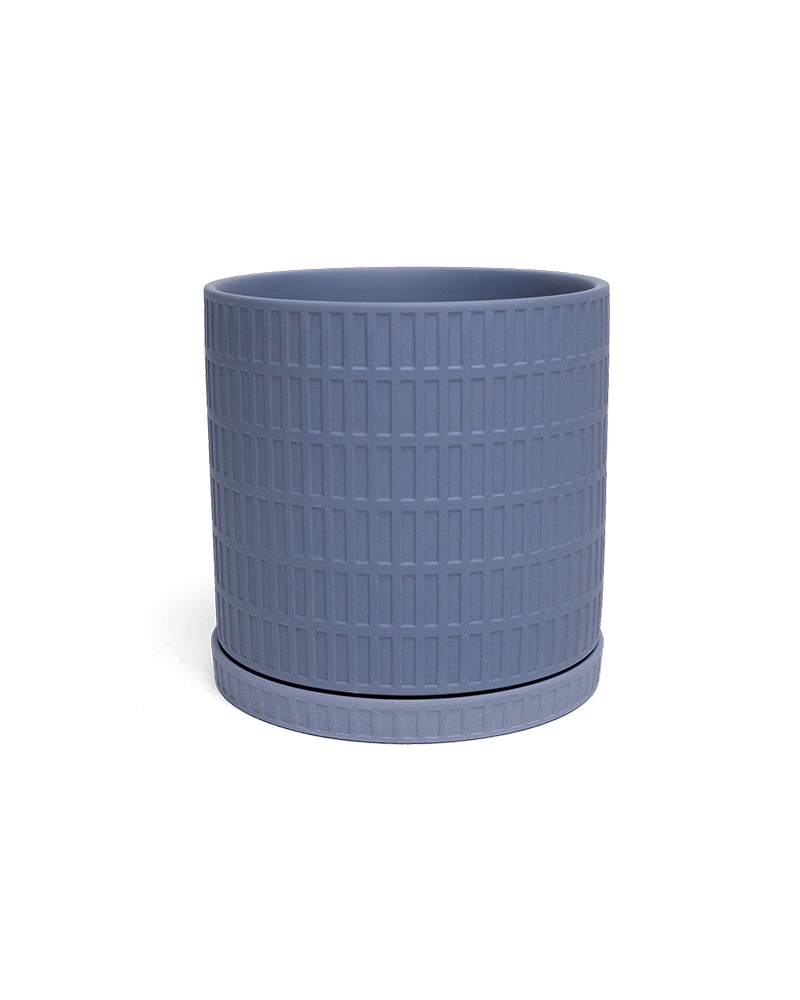 Virago Porcelain Large Indoor Pot With Drainage Hole And Saucer - Chive Ceramics Studio - Pots - Chive US