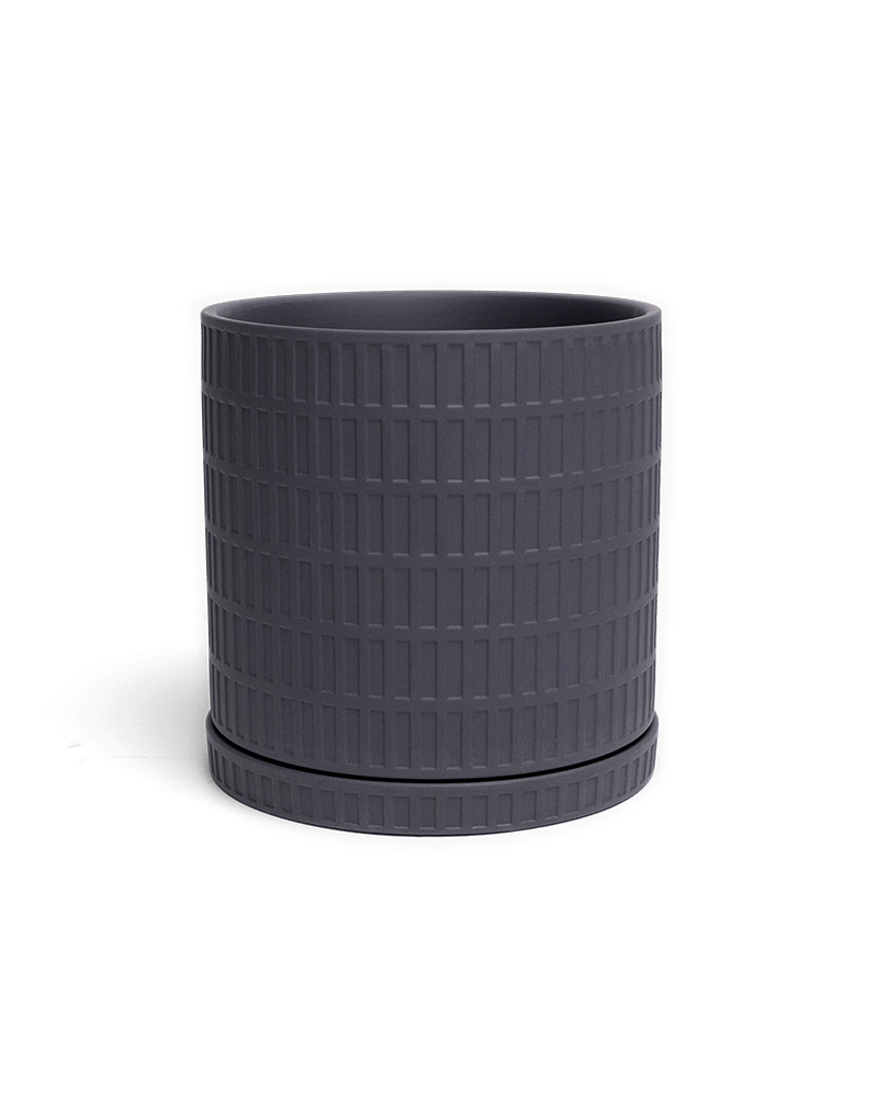 Virago Porcelain Large Indoor Pot With Drainage Hole And Saucer - Chive Ceramics Studio - Pots - Chive US