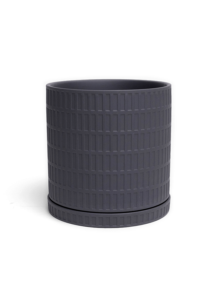 Virago Porcelain Large Indoor Pot With Drainage Hole And Saucer - Chive Ceramics Studio - Pots - Chive US