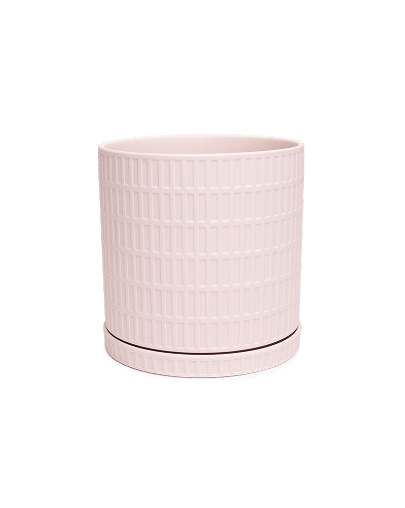 Virago Porcelain Large Indoor Pot With Drainage Hole And Saucer - Chive Ceramics Studio - Pots - Chive US