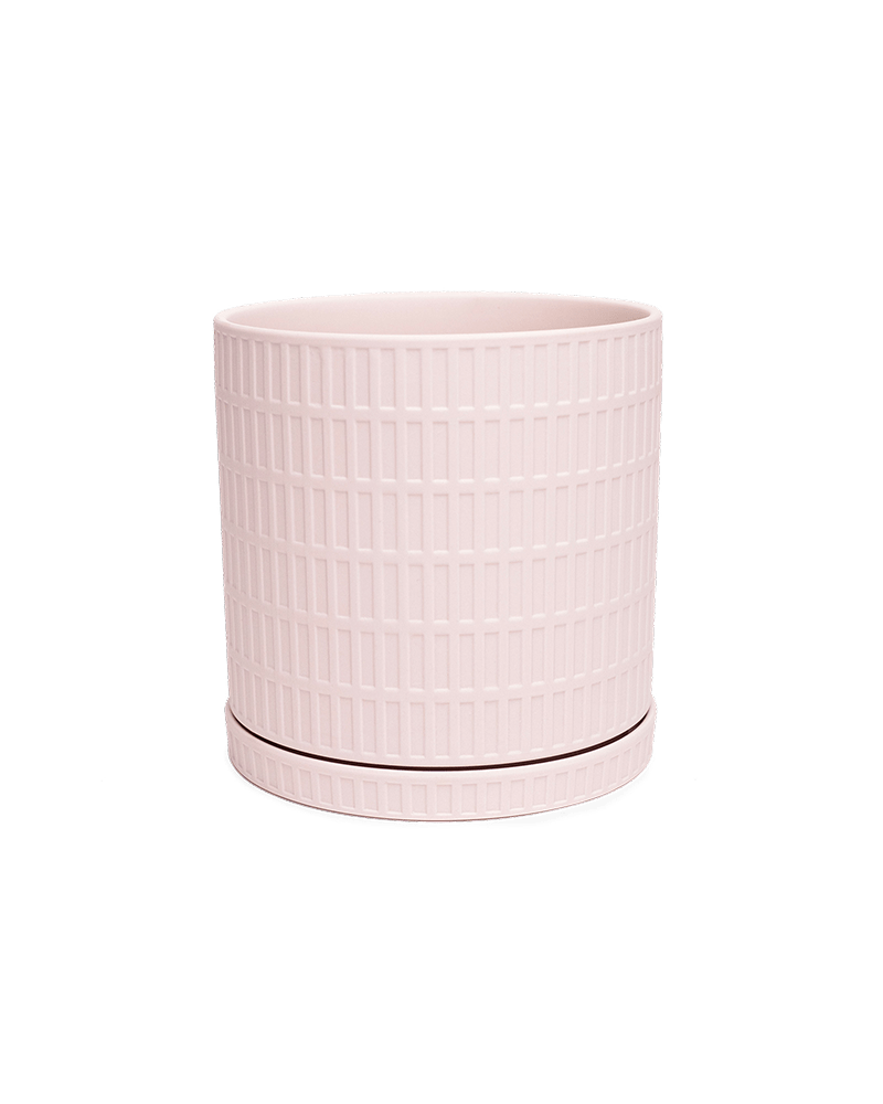 Virago Porcelain Large Indoor Pot With Drainage Hole And Saucer - Chive Ceramics Studio - Pots - Chive US