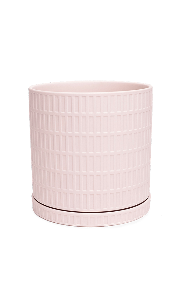 Virago Porcelain Large Indoor Pot With Drainage Hole And Saucer - Chive Ceramics Studio - Pots - Chive US