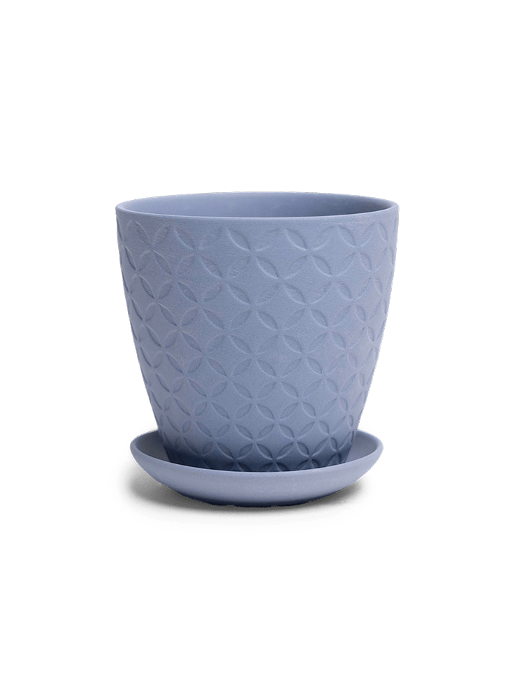 Virago 3.5" Porcelain Pot With Drainage Hole And Saucer - Chive Ceramics Studio - Pots - Chive Ceramics Studio